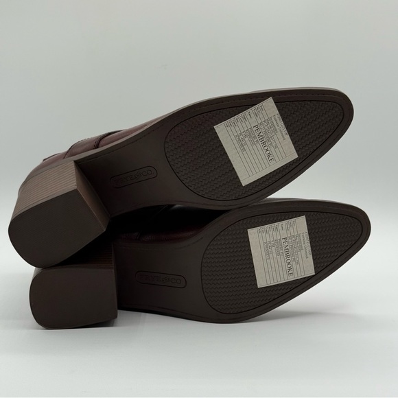 Frye & Co Women’s Vegan Leather Ankle Booties Buckle Block Heel Redwood 9.5 - Picture 6 of 16